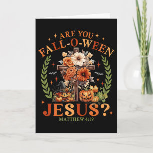 Following Jesus Fall O Ween Jesus Pumpkin Leave Th Card