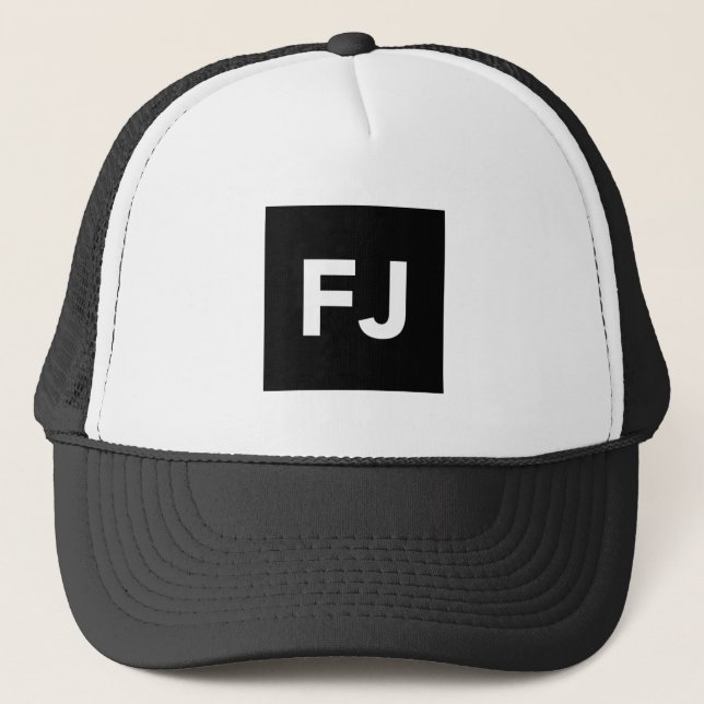 Following Jesus Hat: Square Logo Trucker Hat (Front)