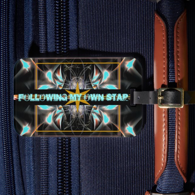 Following My Own Star Space Luggage Tag (Front Insitu 4)