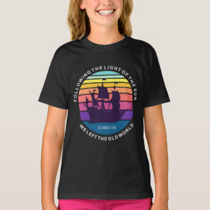 Following The Light Of The Sun Columbus Day 1942 T-Shirt