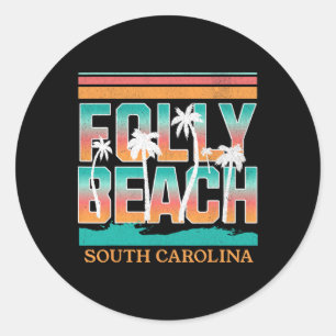 Folly Beach _3 Classic Round Sticker