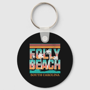 Folly Beach _3  Key Ring