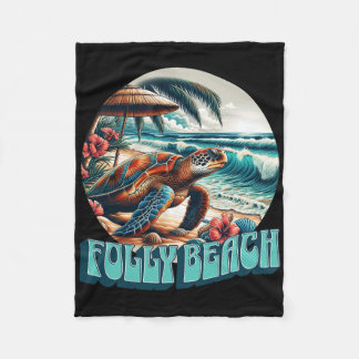 Folly Beach _7 Fleece Blanket