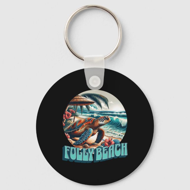 Folly Beach _7  Key Ring (Front)