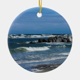 Folly Beach Atlantic Ceramic Tree Decoration