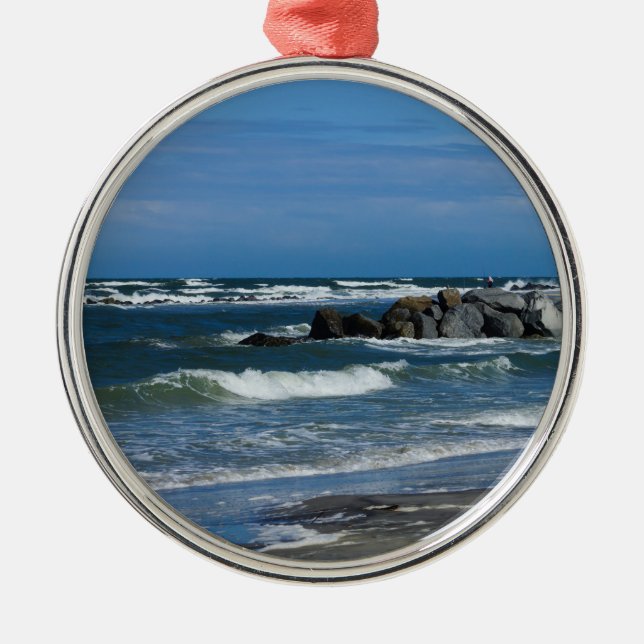 Folly Beach Atlantic Metal Tree Decoration (Front)