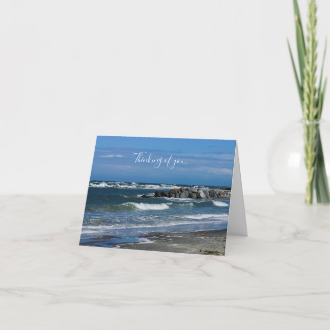 Folly Beach Atlantic Thinking Of You Card (Front)