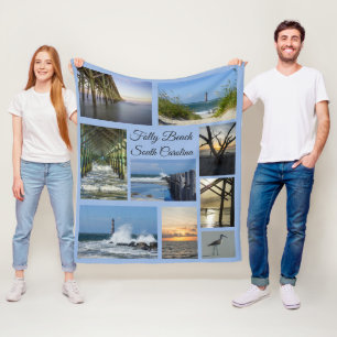 Folly Beach Fleece Blanket