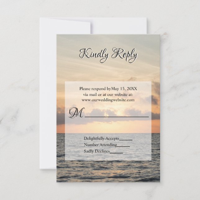 Folly Beach Morning RSVP Wedding (Front)