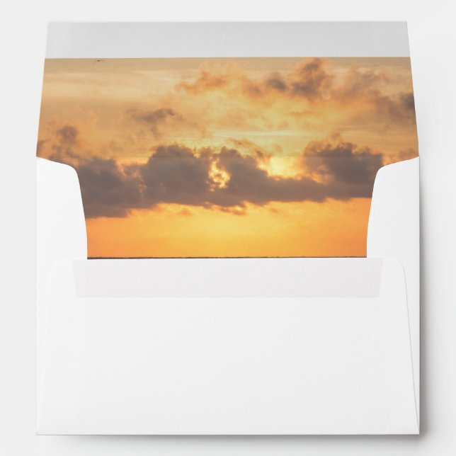 Folly Beach Morning Wedding Envelope (Back (Bottom))