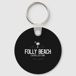 Folly Beach South Carolina Surfing Key Ring