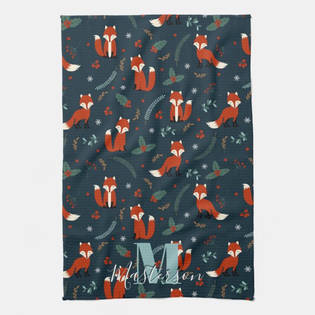 Folly Fox Cuties Personalized Tea Towel (Vertical)