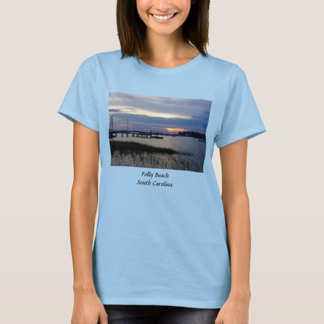 Folly Harbour Sunset T-Shirt (Front)