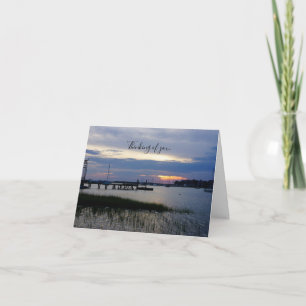 Folly Harbour Sunset Thinking Of You Card