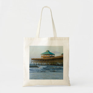 Folly Pier Morning Tote Bag