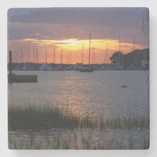 Folly River Sunset Stone Coaster