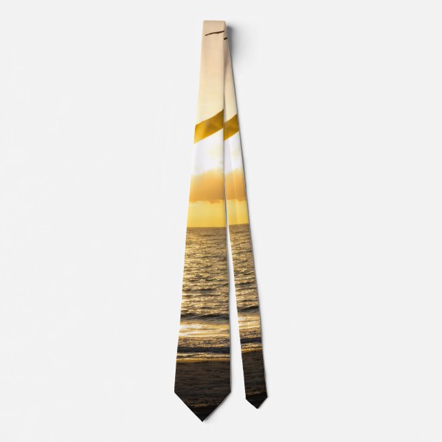 Folly Sunrise Tree Silhouette Neck Tie (Front)