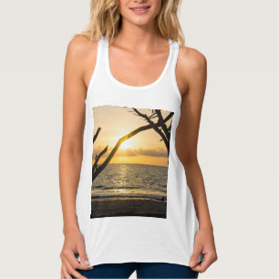 Folly Sunrise Tree Silhouette Singlet