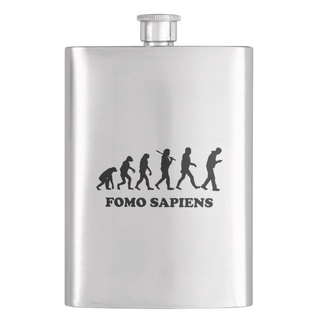 Fomo Sapiens Hip Flask (Front)