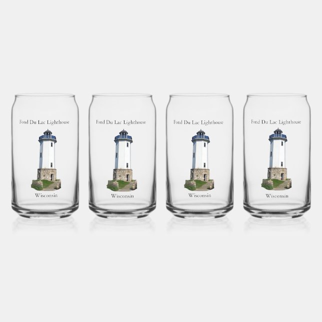 Fond Du Lac Lighthouse can glass (Front)