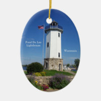 Fond Du Lac Lighthouse oval ornament
