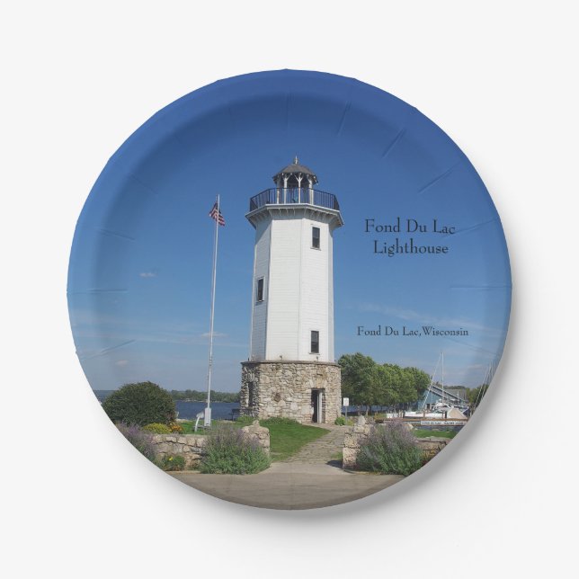 Fond Du Lac Lighthouse  paper plate (Front)