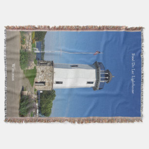 Fond Du Lac Lighthouse woven blanket