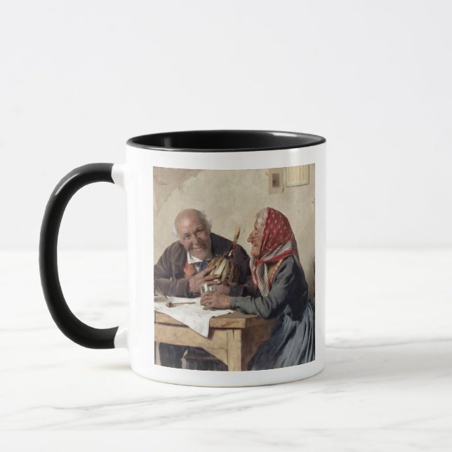 Fond Memories (oil on canvas) Mug (Left)