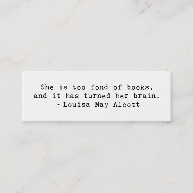 Fond of Books Mini Business Card (Front)