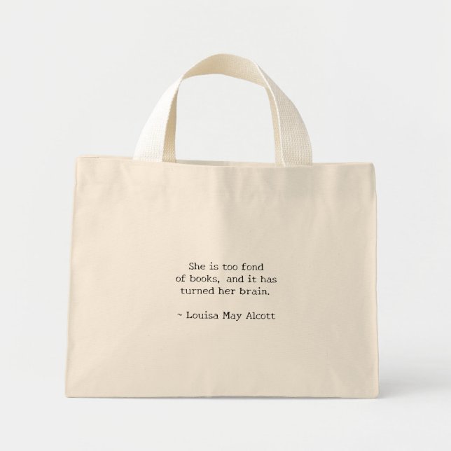 Fond of Books Mini Tote Bag (Front)