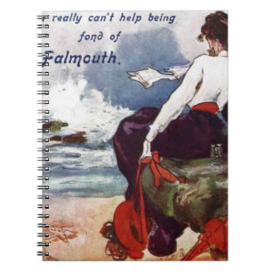 Fond of Falmouth vintage note pad Spiral Notebook