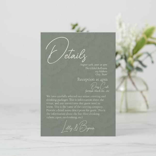 FONDNESS | Wedding Details Save The Date (Standing Front)