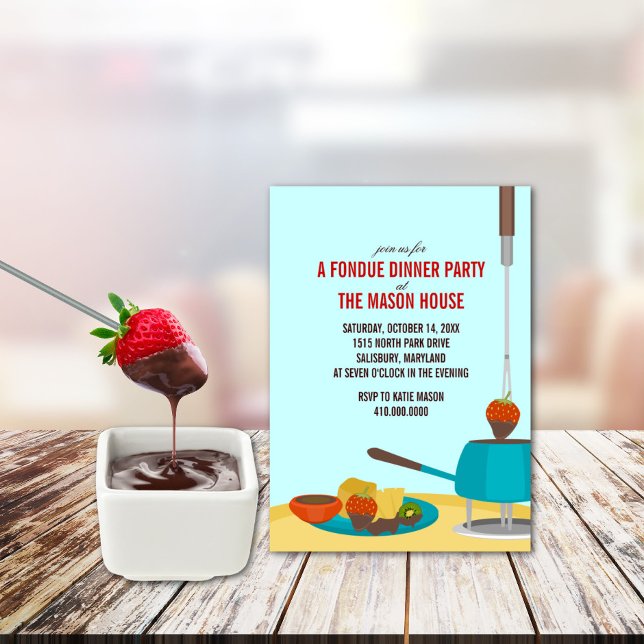 Fondue Dinner Party Invitations (Creator Uploaded)