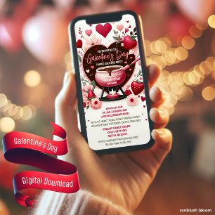 Fondue Galentine's Day Party Digital Invitation
