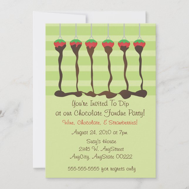 Fondue Party Invitation (Front)