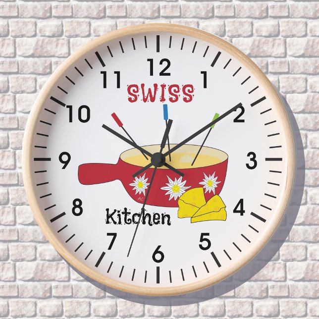 Fondue Pot | Swiss Kitchen Wall Clock (Creator Uploaded)