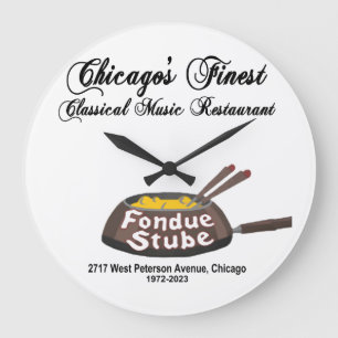 Fondue Stube, Chicago, Illinois (1972-2023) Large Clock