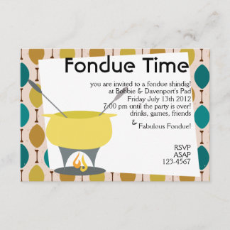 Fondue Time! Invitation