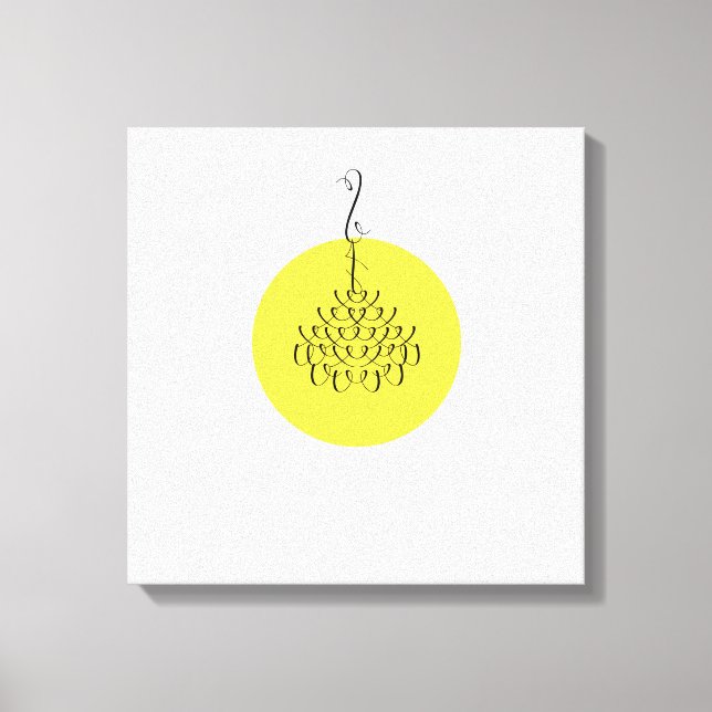 Font Chandelier Canvas Print (Front)