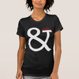 Font Cookery - white and Red on Dark T-Shirt