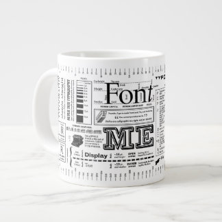 Font Me Typography ExtraBold Edition Large Coffee Mug