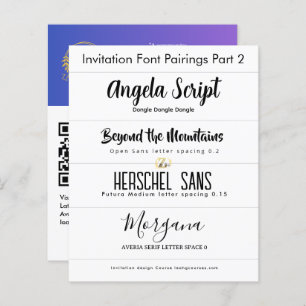 Font Pairings for Invitations Part 2 by LeahG