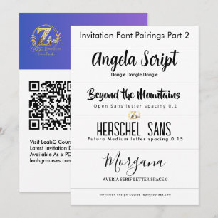 Font Pairings for Invitations Part 2 by LeahG
