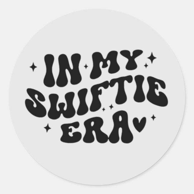 font style classic round sticker (Front)