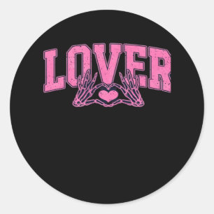 Font With Skeleton Hands Classic Round Sticker