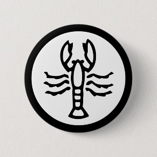 Font Zodiac: CANCER + your Colours & Ideas 6 Cm Round Badge
