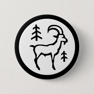 Font Zodiac: CAPRICORN + your Colors & Ideas 6 Cm Round Badge