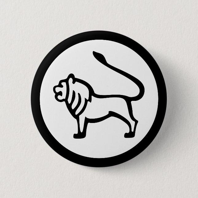 Font Zodiac: LEO + your Colours & Ideas 6 Cm Round Badge (Front)