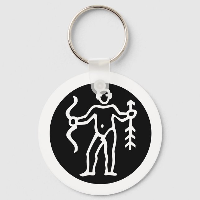 Font Zodiac: SAGITTARIUS + your Colours & Ideas Key Ring (Front)