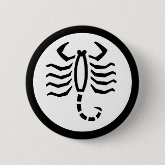 Font Zodiac: SCORPIO + your Colours & Ideas 6 Cm Round Badge